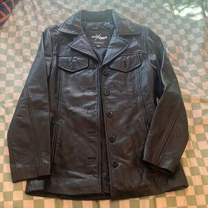 90s Leather Jacket Black